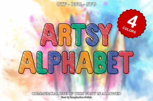 Artsy Alphabet: A Colorful Display Font for Bold Branding