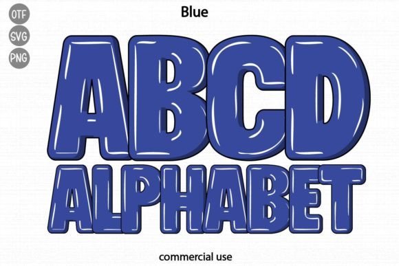 Blue and Blue Letters: A Typeface for Joyful Creation