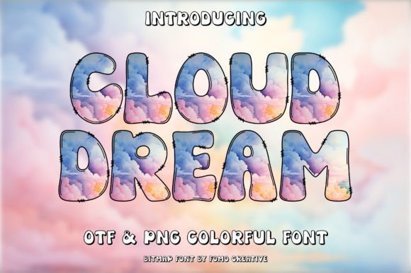 Cloud Dream: A Color Font for Modern Visual Storytelling