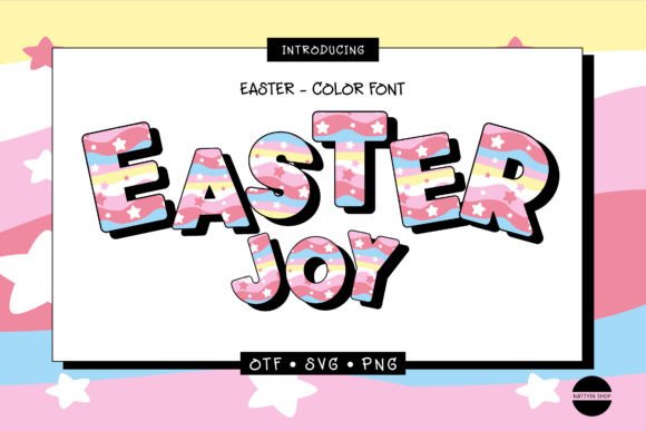 Easter Joy: A Color Font for Spring Design