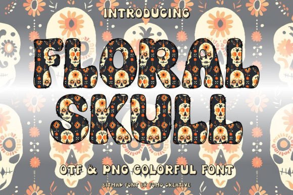 Floral Skull: A Creative Font for Bold Visuals