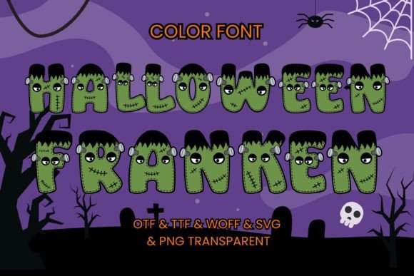 Halloween Franken: A Color Font for Bold, Festive Designs