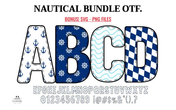 Nautical Navy Bundle: A Typeface with Maritime Soul