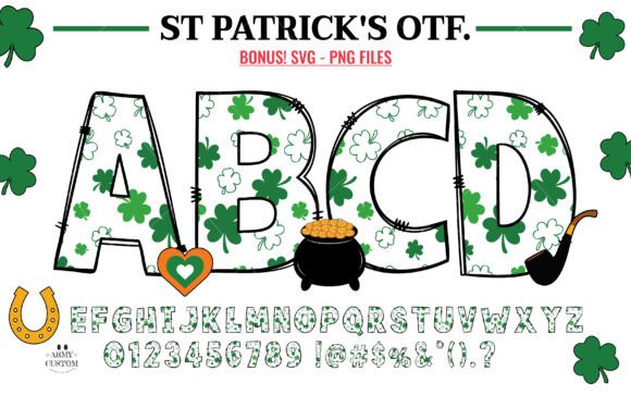 St. Patrick's Day Shamrock: A Festive Font for Vibrant Designs