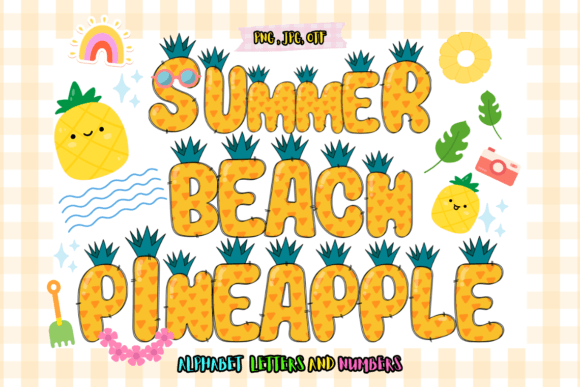 Summer Beach Pineapple: A Colorful Handwritten Font for Sunny Designs