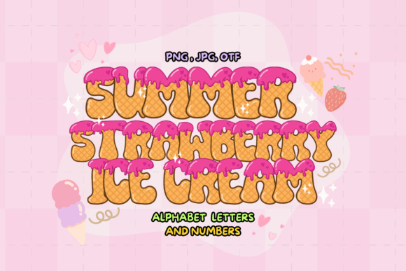 Summer Strawberry Ice Cream: A Sweet Handwritten Display Font